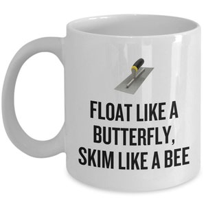 Funny Plastering Mug - Plasterer Gift Idea - Float Like A Butterfly, Skim Like A Bee
