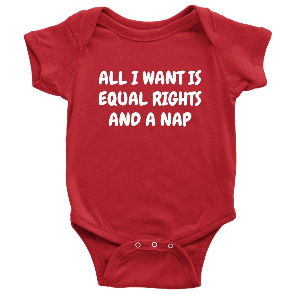 Funny Feminist Baby Onepiece Feminist Baby Bodysuit Equal Etsy