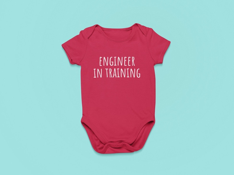 Cute Engineer Baby Shirt Engineer Baby One-piece Baby Bodysuit Engineer In Training Baby Shower Gift First Birthday image 1