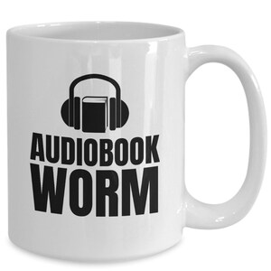 Audiobook Coffee Mug Audiobook Lover Gift Audio Book Nerd Audiobook Worm image 5