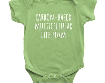 Funny Biology Baby Shirt - Biólogo Bebé de una pieza - Profesor de Biología Baby Bodysuit - A base de carbono - Idea de regalo para bebés - Muchos tamaños y colores