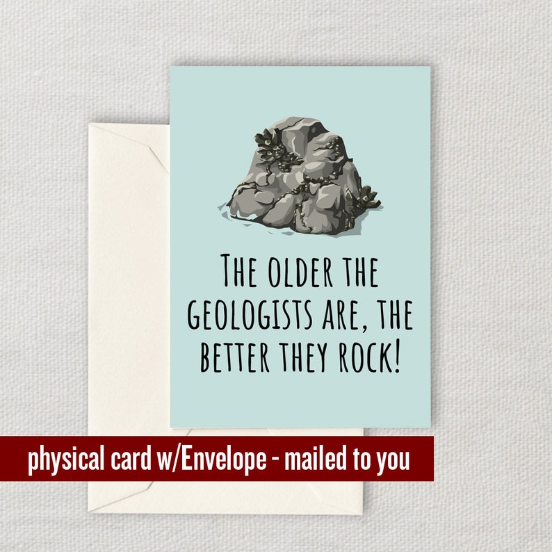Funny Geology Birthday Card Geologist Greeting Card the Etsy