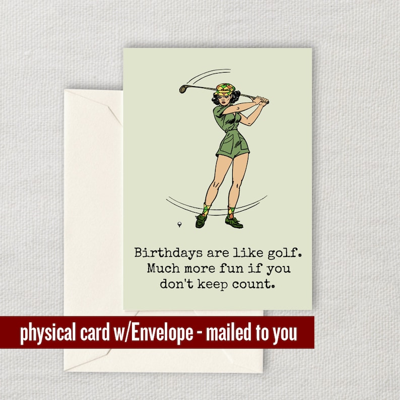 Funny Golf Card Golf Birthday Card Golf Player Card Golf Etsy UK