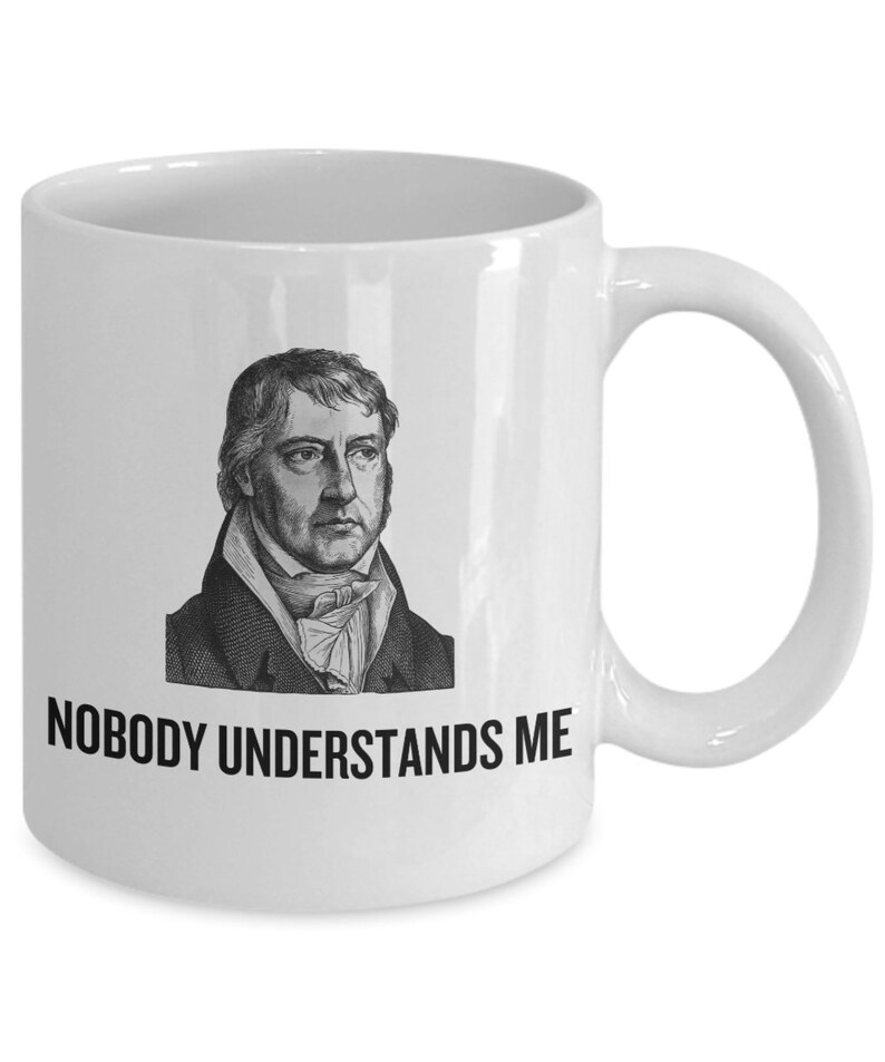 Taza de Filosofía Divertida Idea de Regalo de Estudiante de Filosofía Regalo de Profesor de Filosofía Parodia de Hegel Nadie me entiende imagen 8