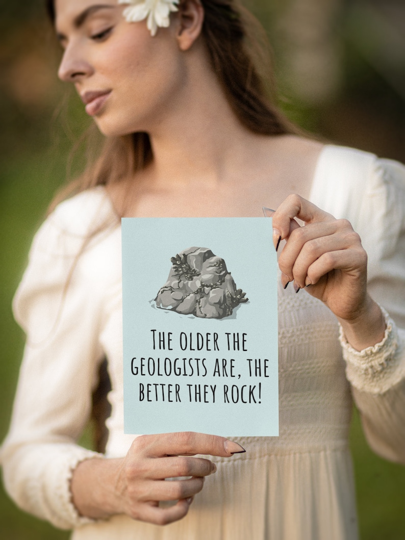Funny Geology Birthday Card Printable Geologist Birthday Etsy