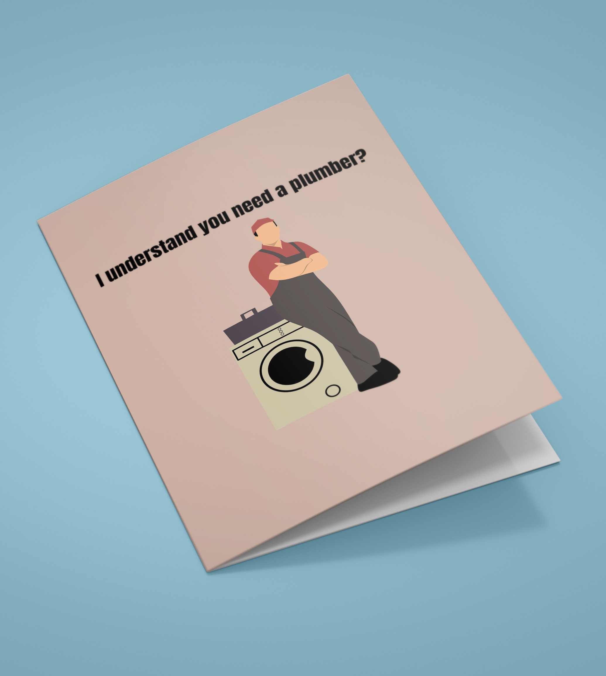 Plumber Greeting Card - Printable Plumber Card - Funny Plumber Card ...