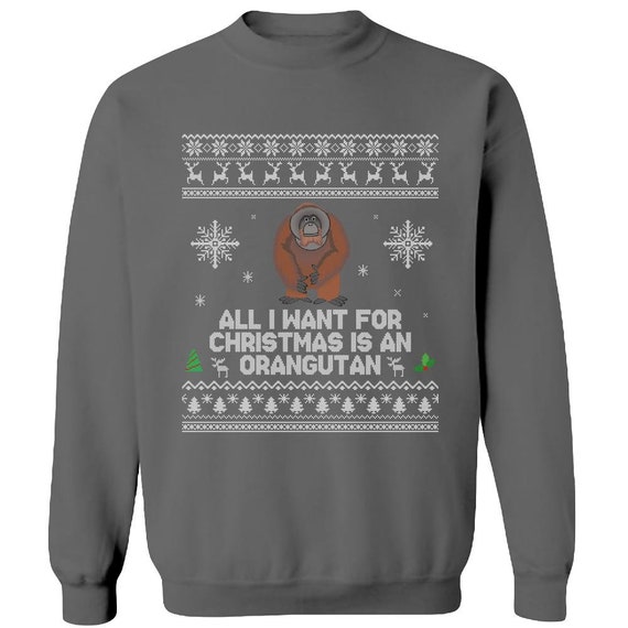Orangutan Ugly Sweater Ugly Christmas 