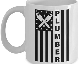 Funny Plumber Mug - Plumber Gift Idea - Mug For Plumbers - Plumber Flag