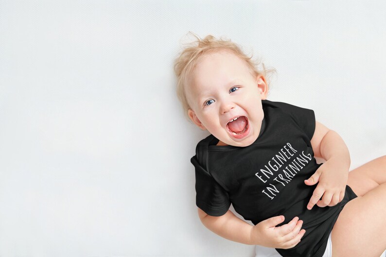Cute Engineer Baby Shirt Engineer Baby One-piece Baby Bodysuit Engineer In Training Baby Shower Gift First Birthday image 3