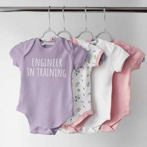 Cute Engineer Baby Shirt Engineer Baby One-piece Baby Bodysuit Engineer In Training Baby Shower Gift First Birthday image 4