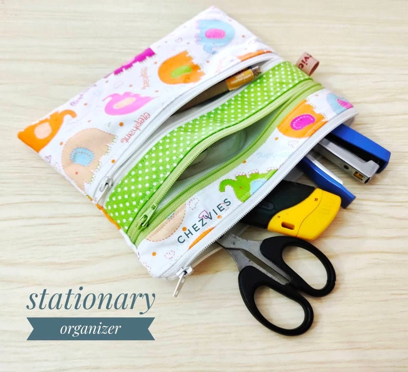 Easy Double and Triple Zipper Wallet Pdf Sewing Pattern, Zippered EDC Pouch Pattern, Small Purse, Small Zipper Bag Pattern, Beginner Sewing image 9