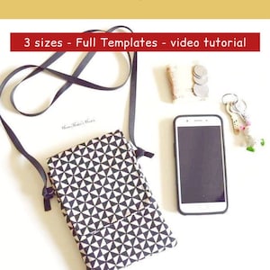 MiniMax Small Crossbody Phone Bag Pattern with 3 sizes templates and video tutorials, Cross Body Bag, Small Sling Bag, Shoulder Bag Pattern image 10