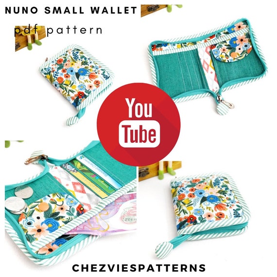 Zip Around Wallet Pattern Small Bifold Wallet Pattern with Etsy