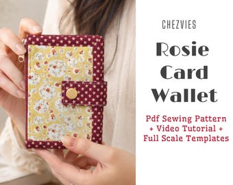 Rosie Keychain Wallet Sewing Pattern, Bifold Card Holder (PDF)