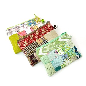 Scrappy Mini Purse Pdf Pattern, Coin Pouch Pattern with Full Templates and Video Tutorial image 6