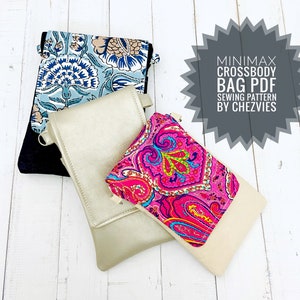 MiniMax Crossbody Phone Bag Sewing Pattern: 3 Sizes, Video Tutorial (PDF Pattern) image 4