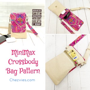 Minimax Small Crossbody Phone Bag Pattern With 3 Sizes Templates and ...