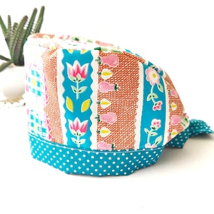 Patrón de gorro de quirófano imprimible en PDF / Tutorial de costura de gorro de quirófano con banda / Patrón de gorro de enfermera DIY / Proyecto de costura fácil / Descarga digital