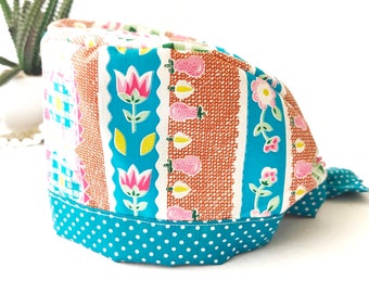 印刷可能なバンド付きスクラブキャップのパターン：簡単な縫製チュートリアル（PDF）