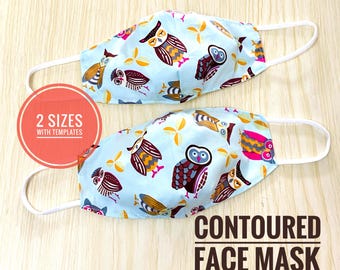 フィルターポケット付き立体型フェイスマスクの型紙（PDF型紙）