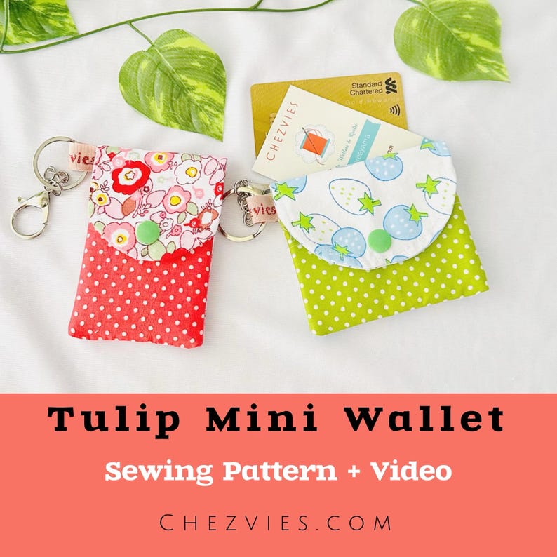 Mini Keychain Wallet Sewing Pattern: Beginner-friendly (PDF Pattern) - Etsy