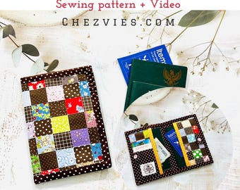パスポートウォレットのPDF縫製パターン：動画付きVoyage Design