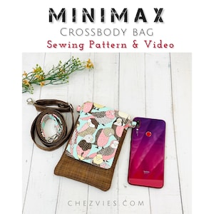 MiniMax Crossbody Phone Bag Sewing Pattern: 3 Sizes, Video Tutorial (PDF Pattern) image 5