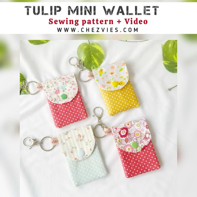 Mini Keychain Wallet Sewing Pattern: Beginner-friendly (PDF Pattern) - Etsy