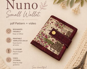 Nuno Small Bifold Wallet Sewing Pattern: Beginner-Friendly (PDF Pattern)