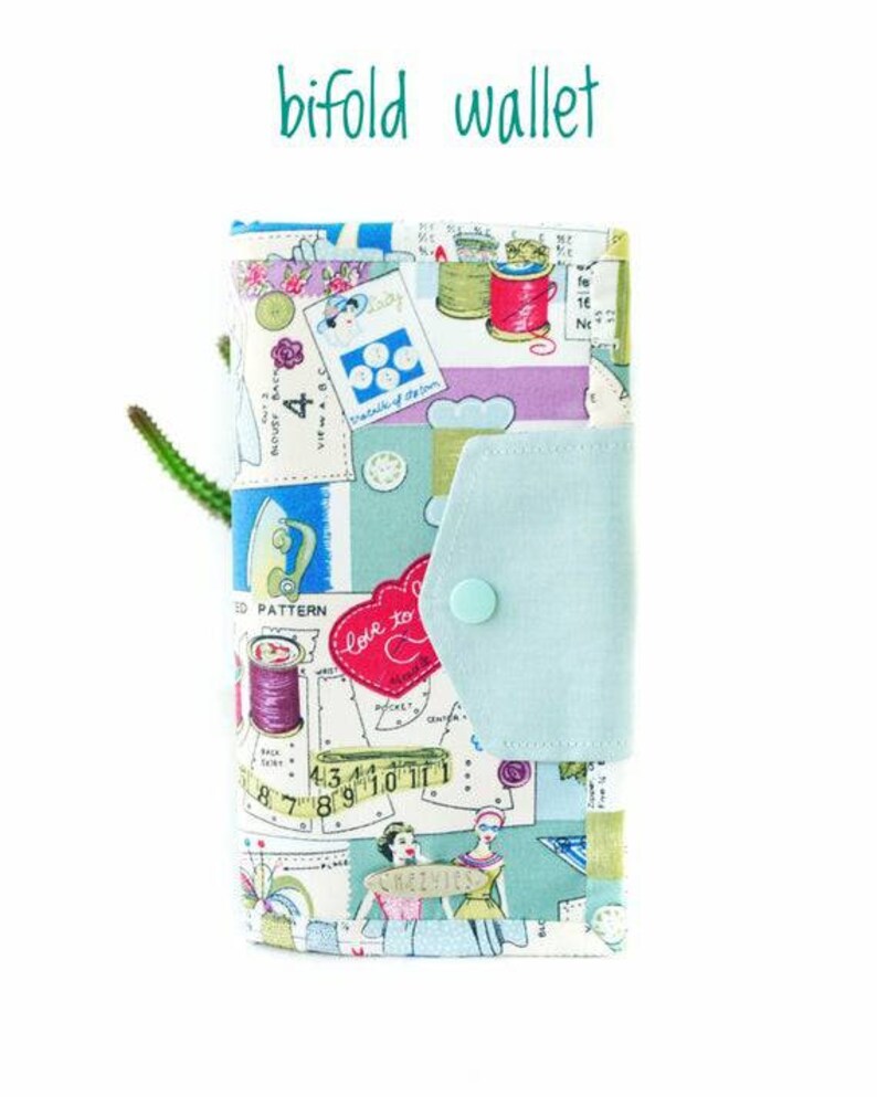 Fabric Bifold Wallet Sewing Pattern Card Holder Wallet Etsy