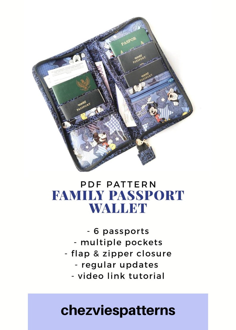 PDF Pattern Ohana Family Passport Holder Passport Wallet Etsy India