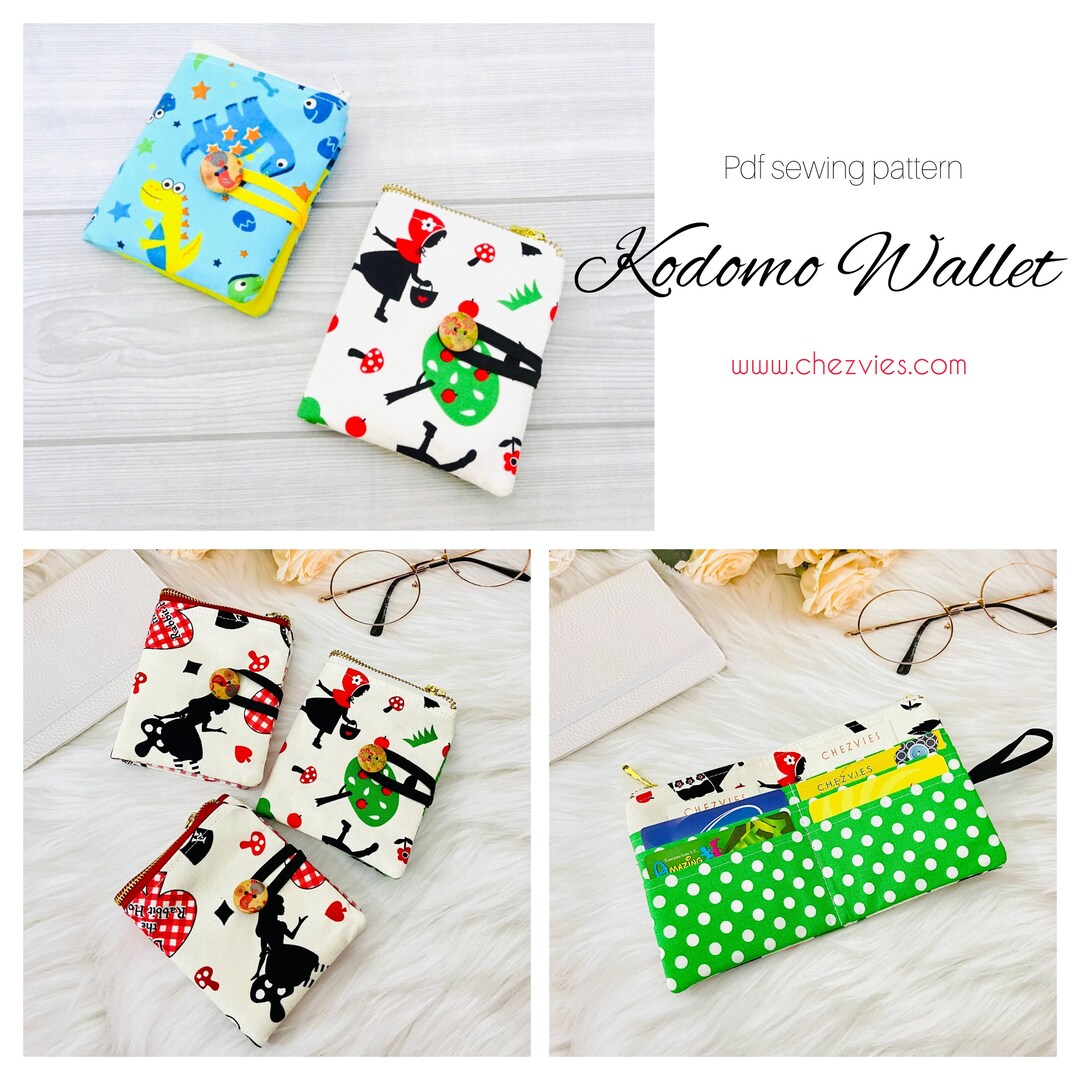 Small Bifold Wallet Sewing Pattern, Kodomo Wallet Pdf Pattern With ...