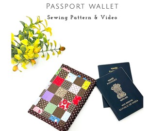 Voyage Small Passport Wallet for 4 Pdf  Pattern with Full Templates and Video Tutorial, Beginners Wallet Pattern, Passport Holder Pattern