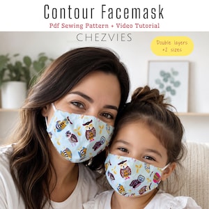 Molde para máscara facial anatômica com bolso para filtro (molde em PDF)