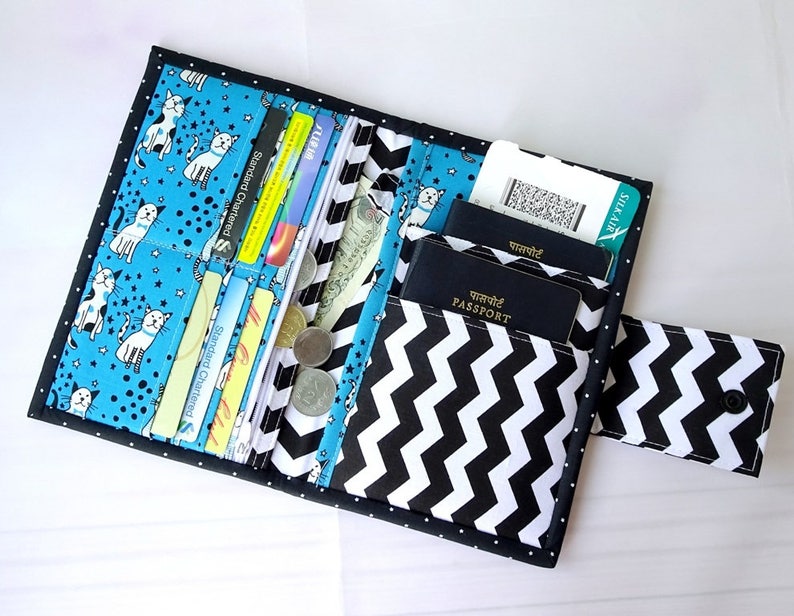 Safari Passport Holder Sewing Pattern with Templates and Video Tutorial, Passport Wallet Pattern, Travel Passport Cover Pdf Patterns image 8