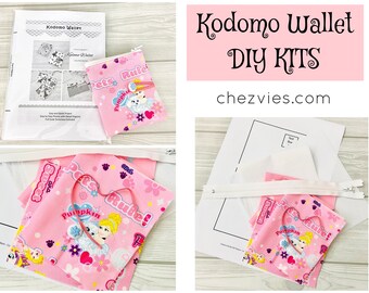 DIY Wallet Kits, Make Your Own  Wallet Sewing Kits for Beginners, Pink Kodomo Wallet
