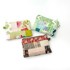 Scrappy Mini Purse Pdf Pattern, Coin Pouch Pattern with Full Templates and Video Tutorial image 4