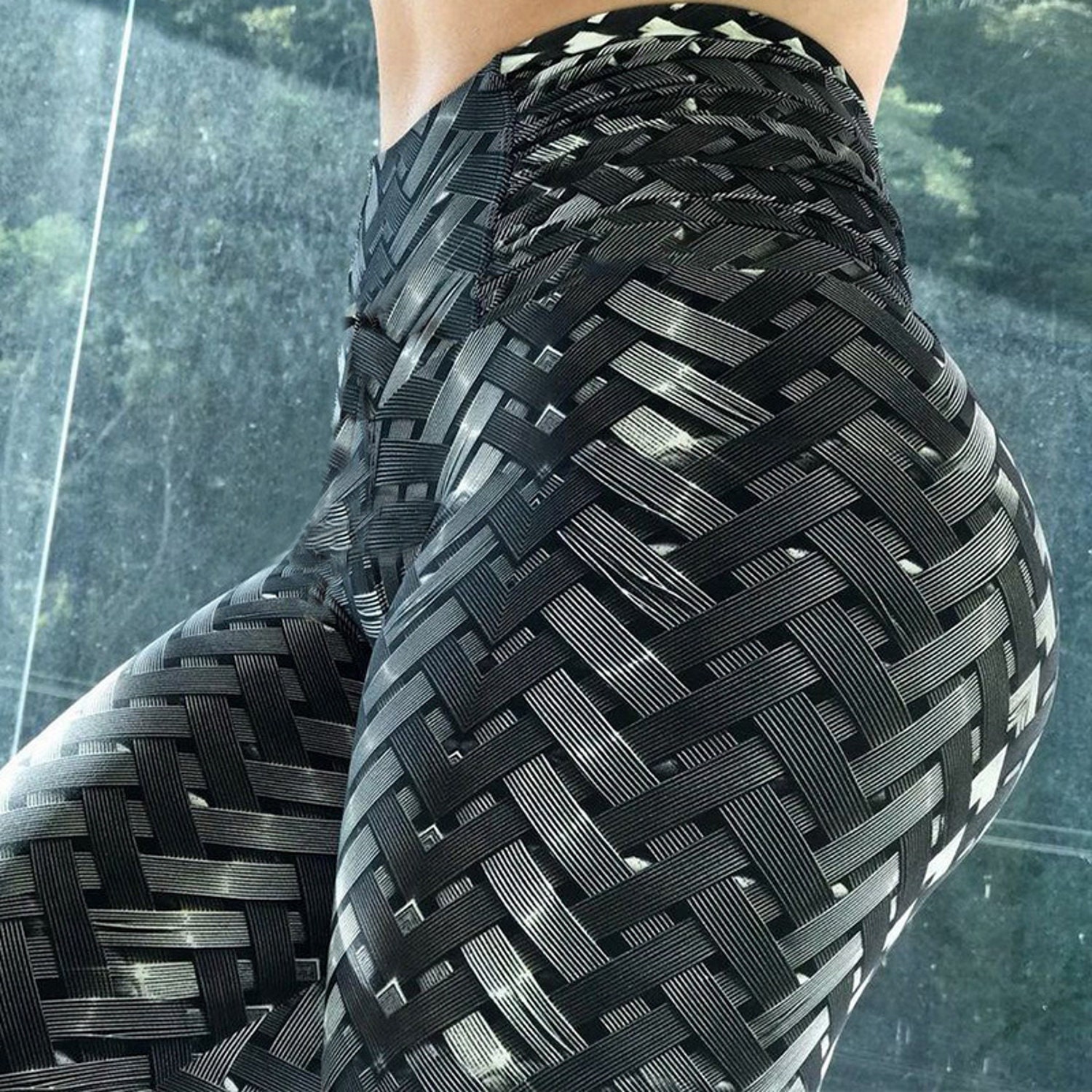 Leggins GYM efecto cromado metálico