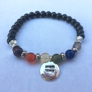 Rainbow Stone Equality Bracelet, Rainbow Colored Stones, Equality Symbol, Equality Jewelry, Gay Pride Bracelet, LGBTQ, Multicolor, Rainbow