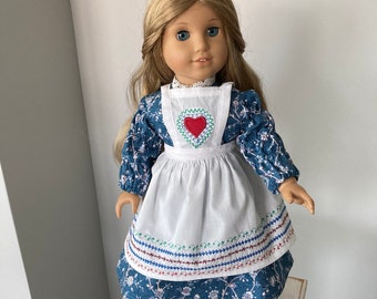 Kirsten's Baking Dress and Apron Outfit, American Girl Reproduction, fits 18" dolls including Am Girl, retired Am Girl Doll Clothes