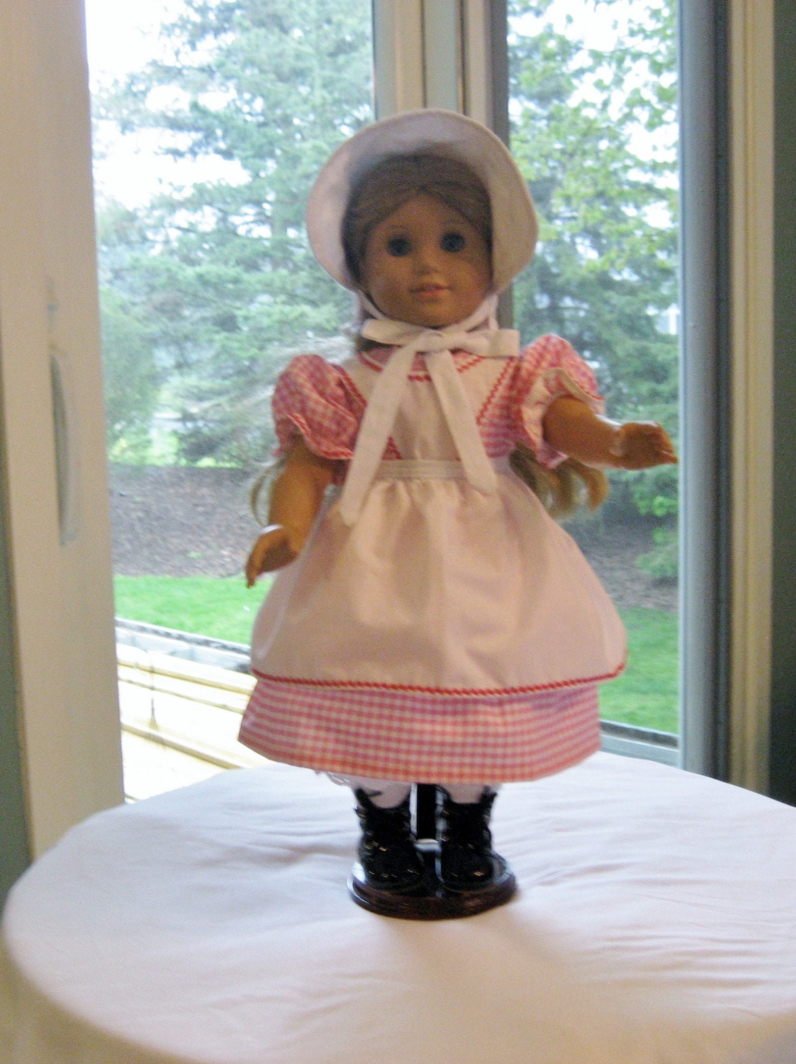 American Girl Kirsten Doll Clothes Dress Pinafore Etsy