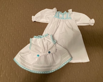 Samantha AG Nightgown, Chemise and Under Skirt, trimmed with lace and ribbon, fits AG and 18 inch dolls, Nutcracker Nightgown, American Girl