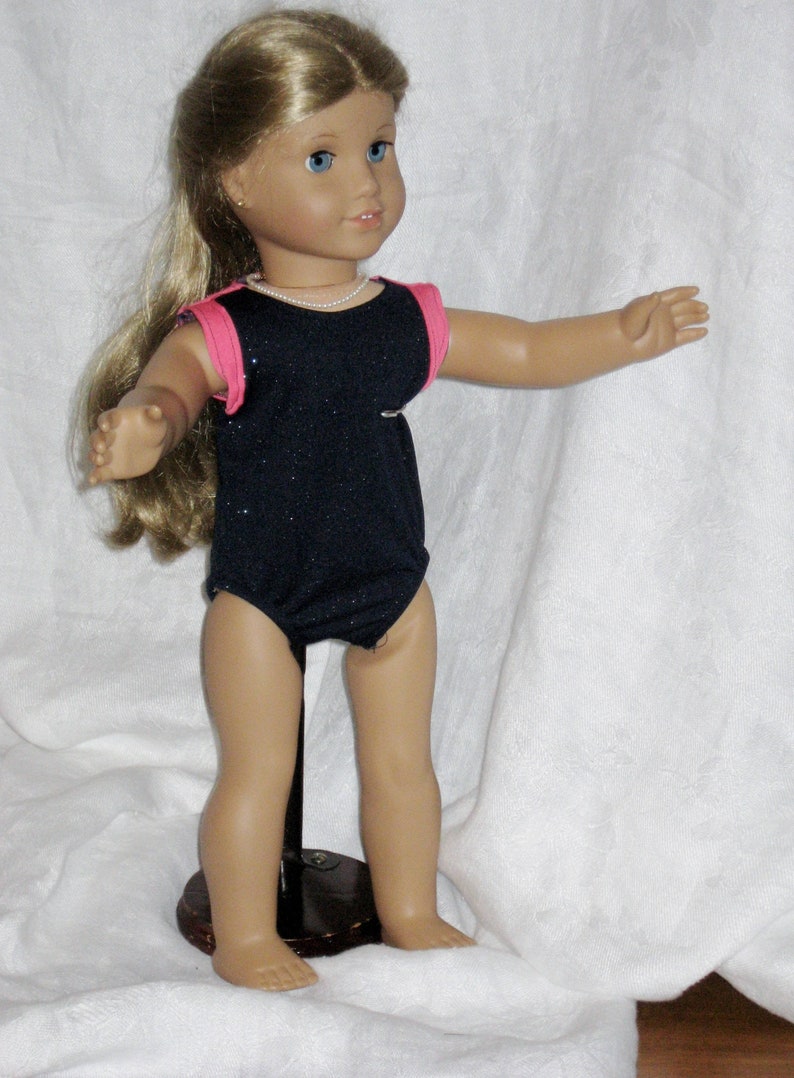 WHITE GYMNASTIC OUTFIT LEOTARD FOR 18/" DOLL FITS AMERICAN GIRL OUR GENERATION