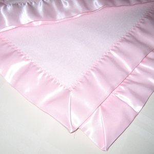 Baby Blankets ,Fleece Crib Blankets with Satin Binding and Mini Blankee, Baby Shower, Nursery, Layette, Travel Accessory, Gifts Mother to Be