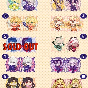 SVENDITA - Ciondoli in acrilico Fate/Grand Order