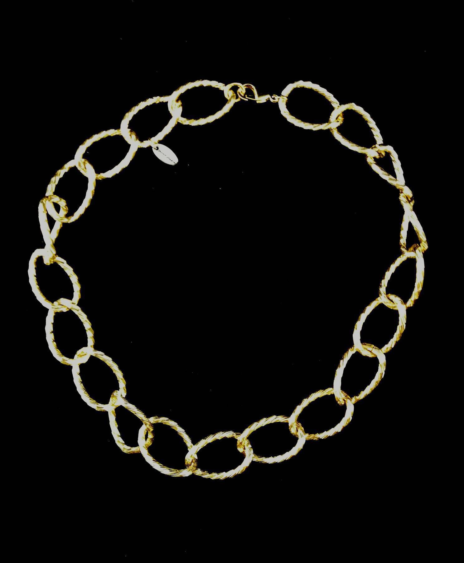 Gold loop chain necklace short and sweet women's chain Etsy