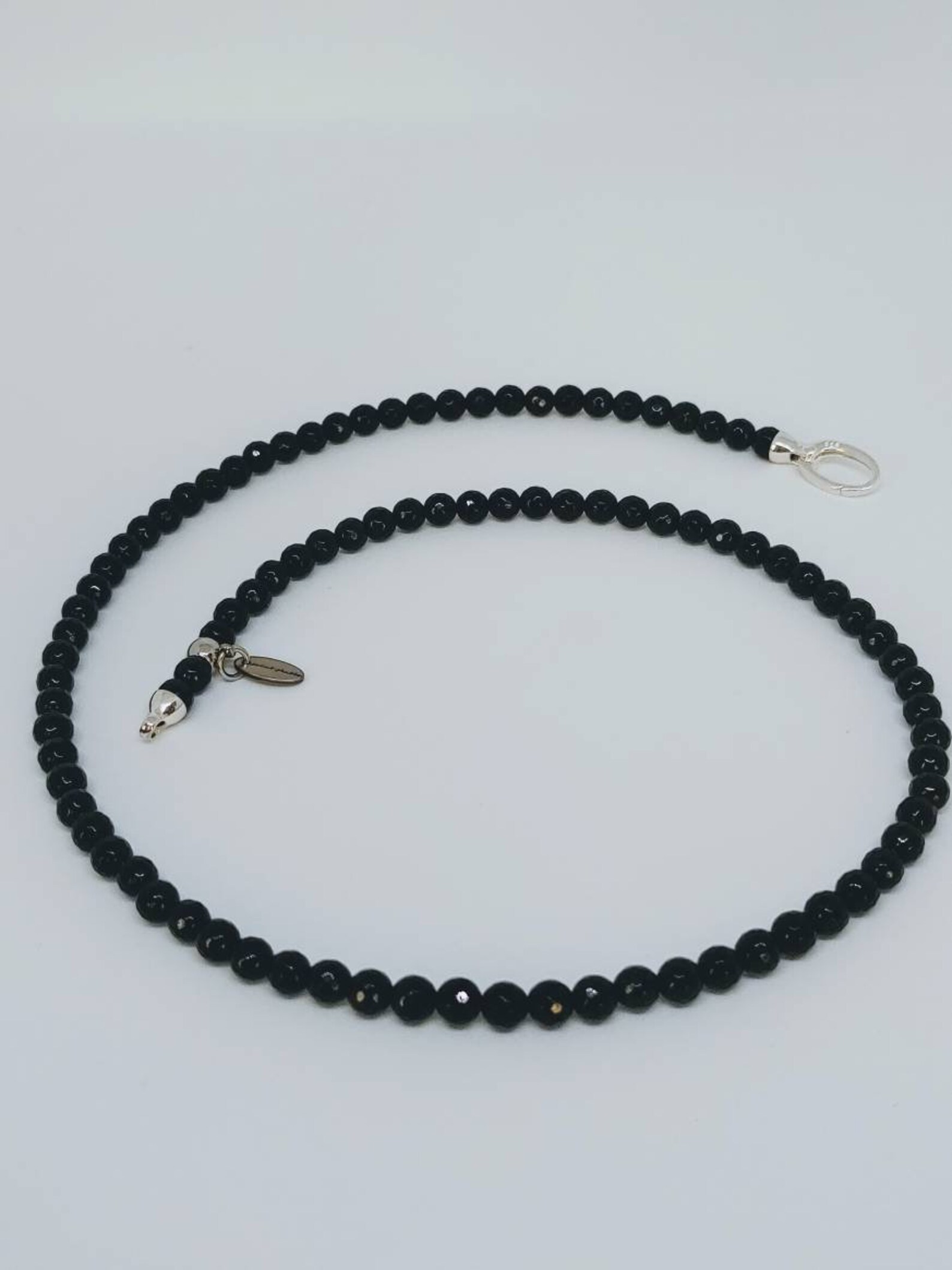 Spiritual Bead Black Onyx Necklace, Valentines for Him, Astros Players Inspired, Springer