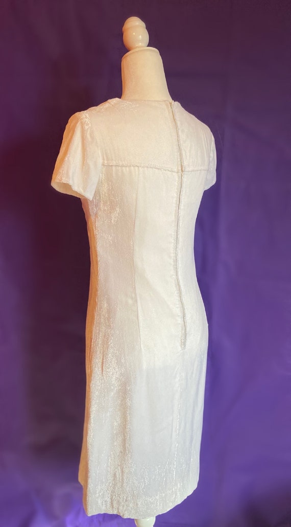 Vintage 60s Mod Velvet Wedding Dress - image 5