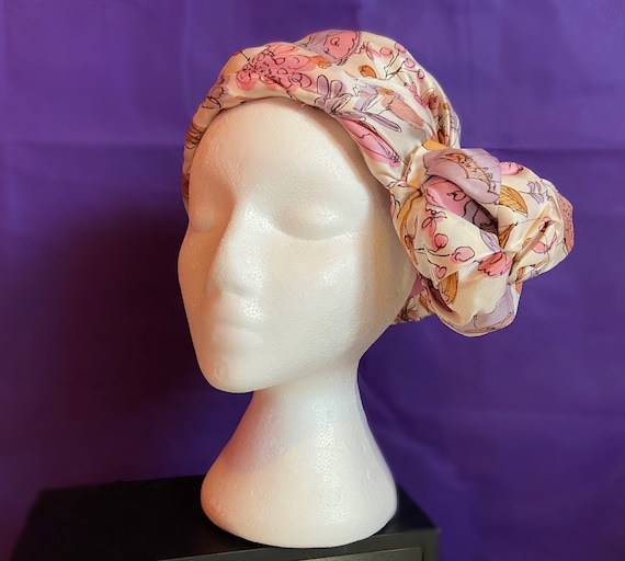 Vintage 80's Does 20's Floral Hat with Bow