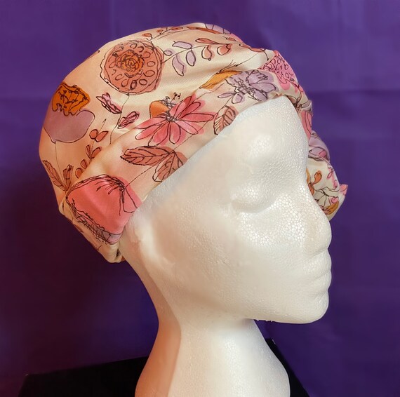 Vintage 80's Does 20's Floral Hat with Bow - image 3